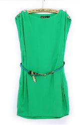 Kaamastra Green Sleeveless Chiffon Top for summer
